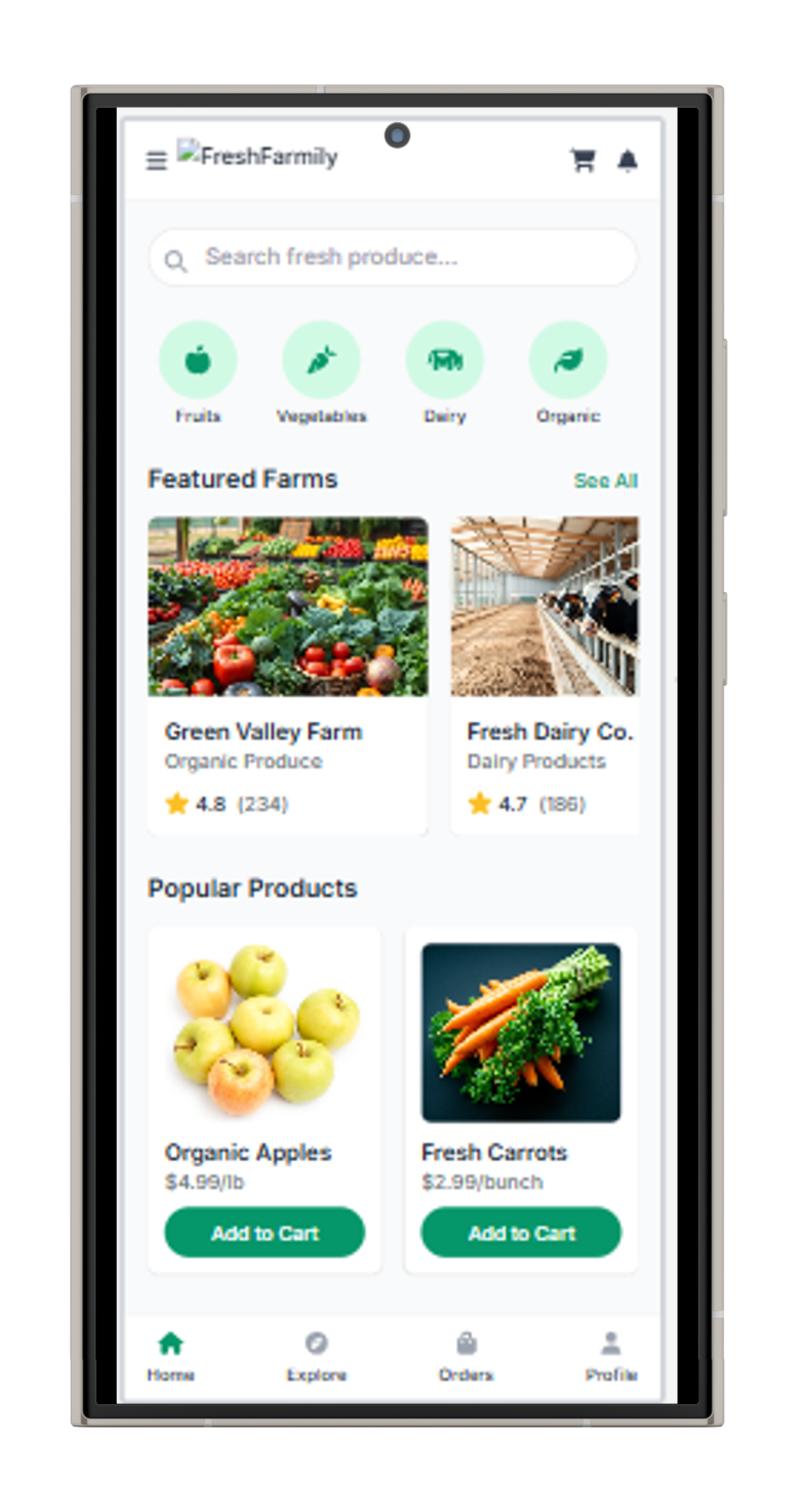 FreshFarmily Consumer App
